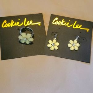 Cookie Lee Stretch Ring and Earrings